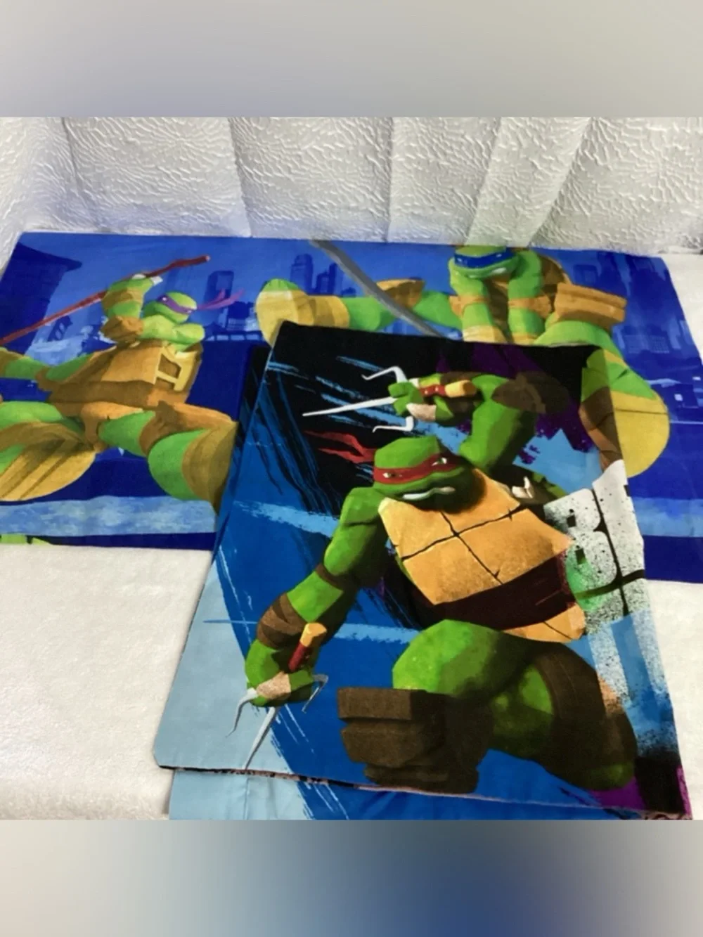 Lot of 2 Nickelodeon Teenage Mutant Ninja Turtles Standard Pillowcases 2014